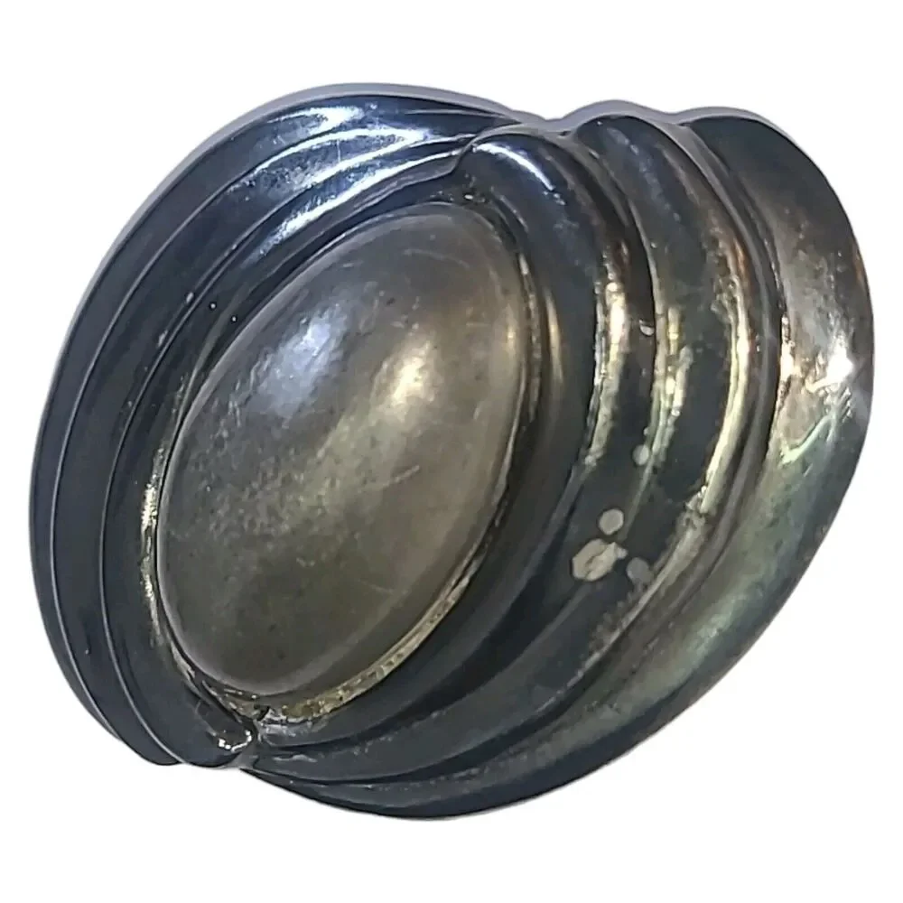 Vintage Designer‎ Artisan Lauren J Silvertone Modernist Belt Buckle